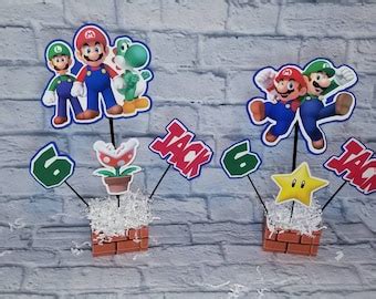 Mario Bros Party Decorations Mario And Luigi Centerpieces Party