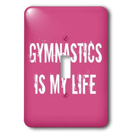 Gymnastics Is My Life Pink White Single Toggle Switch Lsp