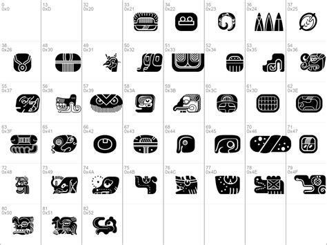 Download Free Mayan Glyphs Fill Regular Font Mayanglyphsfill Regularttf