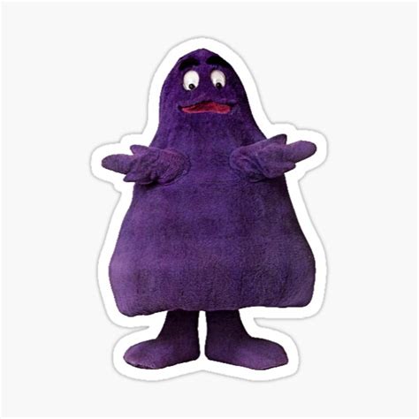 Grimace Sticker For Sale By Lumanian Redbubble