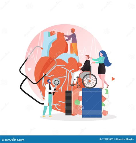 Heart Health Vector Concept for Web Banner, Website Page Stock Vector