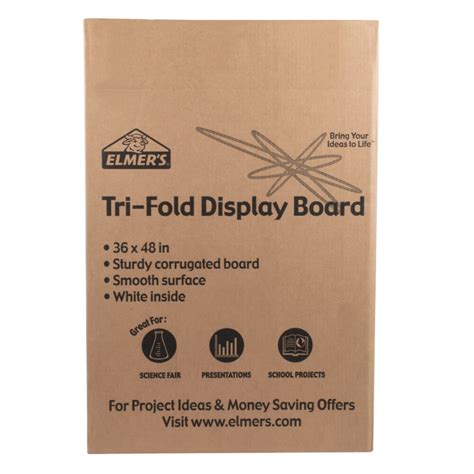 Elmer S Tri Fold Display Board White X Case