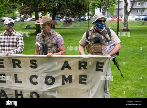 June 11 2022 Coeur D Alene Idaho Usa Coeur Dalene Armed Men