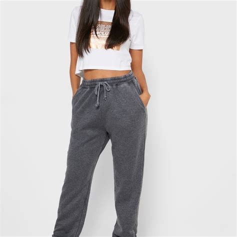 Missguided Pants And Jumpsuits White Wash 9s Jogger Co Ordgrey Poshmark