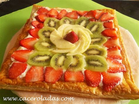 Tarta De Hojaldre Con Crema Pastelera Y Frutas Cocina