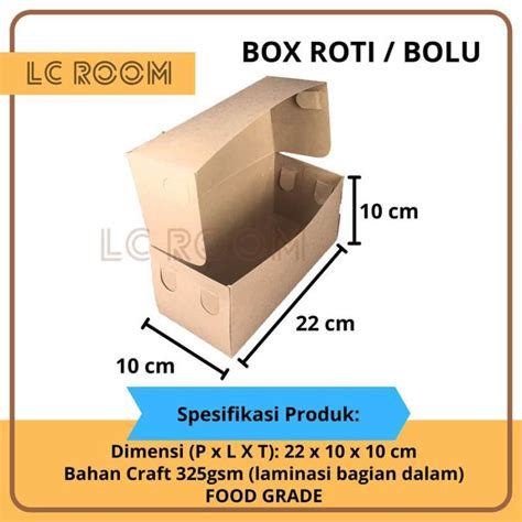 Jual BREAD PAPER BOX DUS ROTI BROWNIES 22 10 10 Cm DENGAN LAMINASI