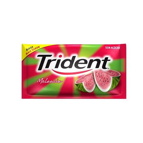 Chiclete Adams Trident Caixa Com 21 Unidades Melancia Em Promoção Na