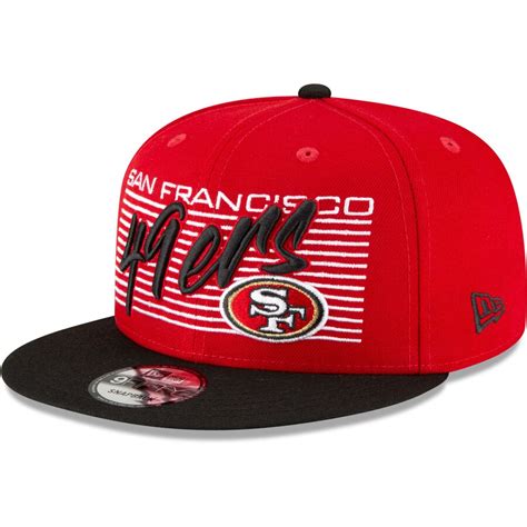 Mens New Era Scarletblack San Francisco 49ers Retro 9fifty Snapback Hat