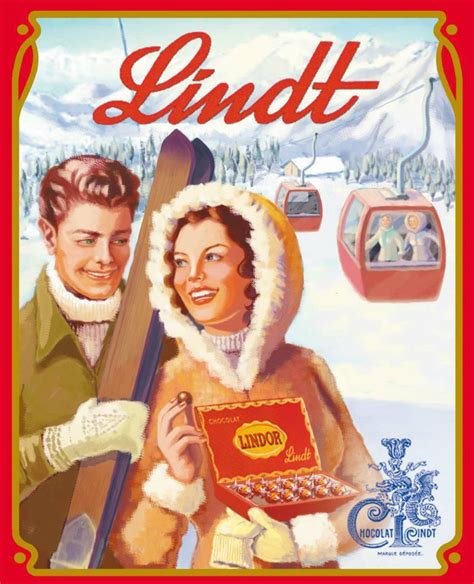 lindt vintage ad Anúncios antigos Posters vintage Imagens vintage