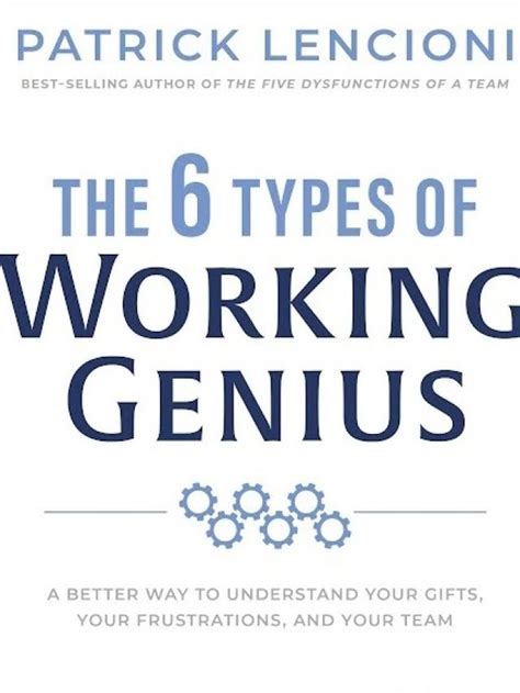 Summary The Types Of Working Genius A Better Way To Understand Your