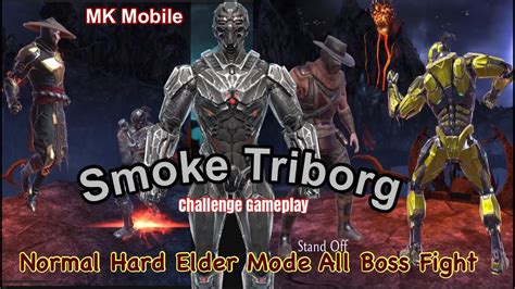 MK Mobile Smoke Triborg Challenge Gameplay Normal Hard Elder Mode All