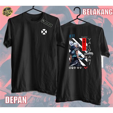 Jual Baju Kaos Tshirt Valorant Jett Baju Valorant Baju Gamer Baju