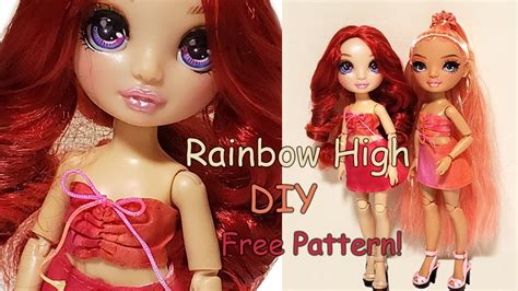 Diy Rainbow High Doll Clothes Free Pattern Top And Skirt For Dolls