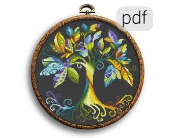 Tree Of Life Cross Stitch Pattern Etsy