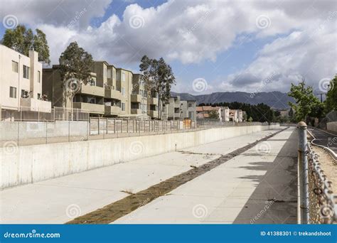 Los Angeles County Flood Control Channel Stock Image - Image of creek ...