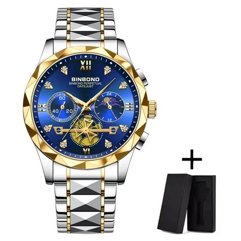 2023 New Luxury Binbond Brand Men S Luminous Watches Stainless Steel