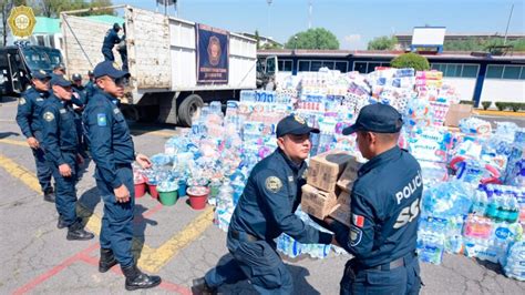 SSC CDMX envía agua potable y 2 mil 100 despensas para los damnificados