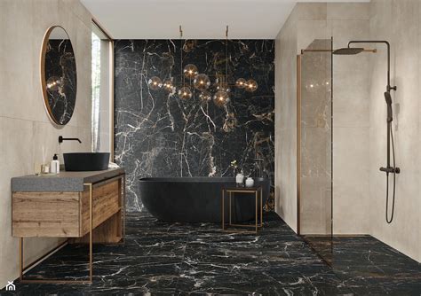 Marquina Gold TILETOPIA Gold Marble Porcelain Tile