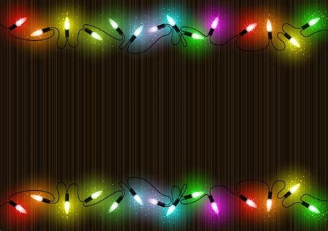 Fondo de luces de navidad colorido | Vector Premium