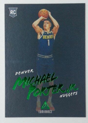 Panini Chronicles Luminance Green Michael Porter Jr Denver