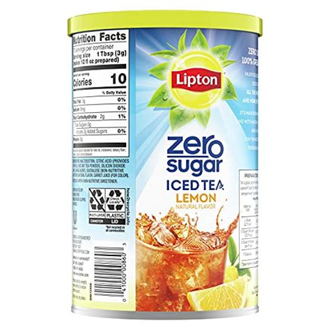 Lipton Zero Sugar Iced Tea Mix Lemon Low Calorie 8 1 Ounce Pack Of 6 Pricepulse