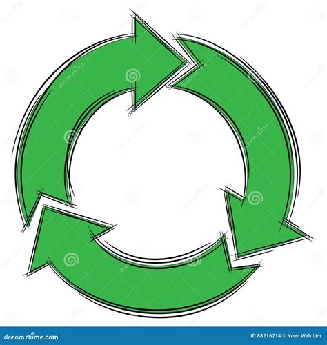 Two Circular Arrows 3D Logos Vector Illustration CartoonDealer