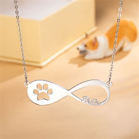 Custom Name Pet Memorial Necklace, Custom Pet Remembrance Infinity ...