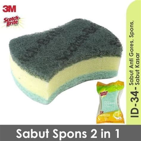 Jual Scotch Brite Sabut Spons Hijau Cuci Piring In Id Shopee