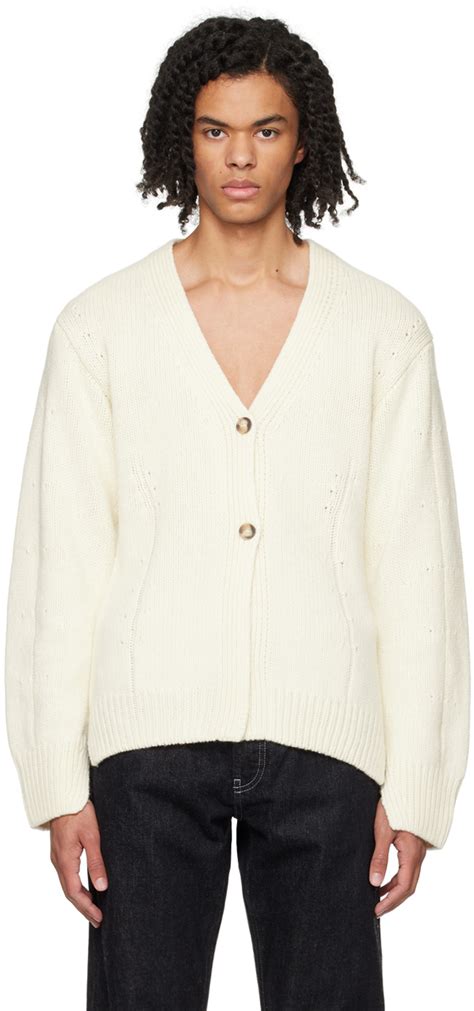 Off White Tailored Cardigan By Helmut Lang On Sale