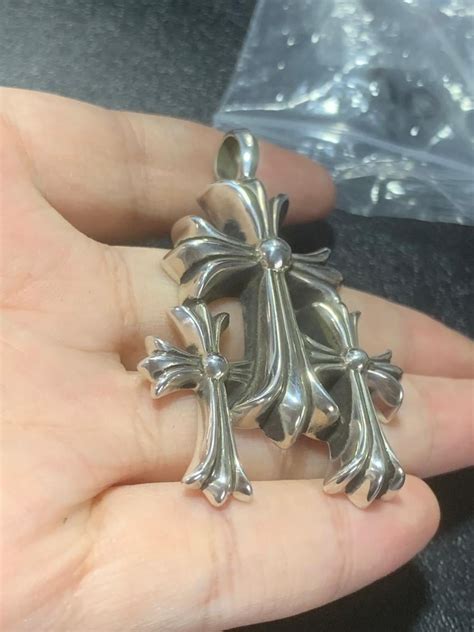 Qc Chrome Hearts Triple Cross Pendant By Survival Source Qualityreps