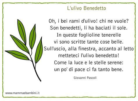 Poesia L Ulivo Benedetto Mamma E Bambini