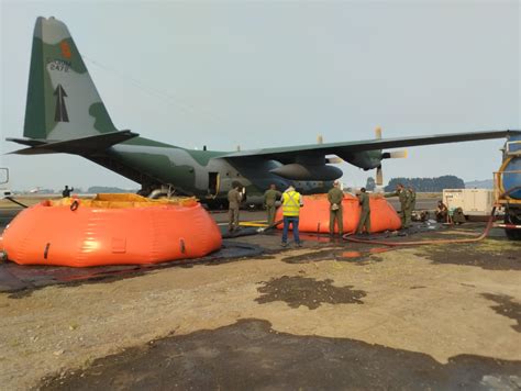 C 130 Hércules realiza missão de combate aos incêndios florestais no