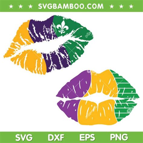 Mardi Gras Lips Svg Png