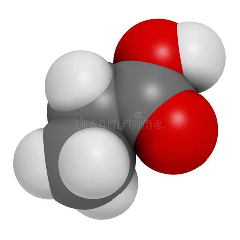 Mol Cula De Cido Propanoico Hecha Con Bolas Modelo Molecular