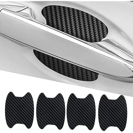 Amazon Pcs Car Door Handle Cup Stickers Carbon Fiber Scratch