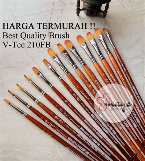 Kuas Lukis Filbert V Tec 210FB Satuan Panjang Vtec Artist Paint Brush