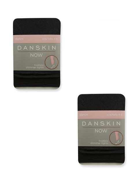 Danskin Now Girls Dance Opaque Shimmer Footless Tights Sizes 4 16