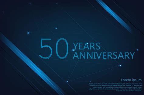 Геометрический баннер к 50-летию. шаблон плаката для празднования ...