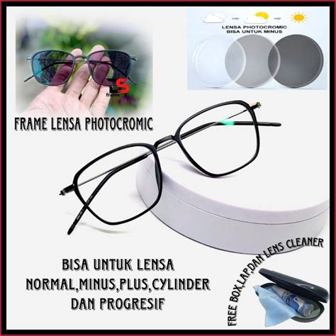 Jual KACAMATA PHOTOCROMIC FRAME LENTUR GAGANG TITANIUM LENSA ANTI