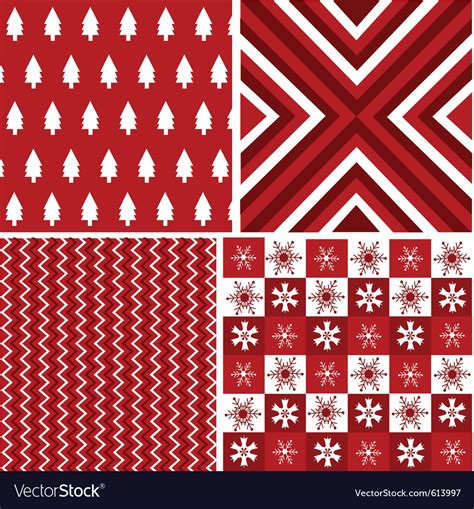 Seamless Patterns With Christmas Texture Vector Image