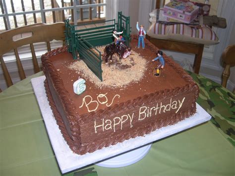 Bull Riding Rodeo This Is My Sons 6th Birthday Cake He Loves