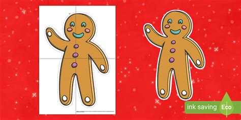 Extra Large Gingerbread Man Display Cut Out Twinkl