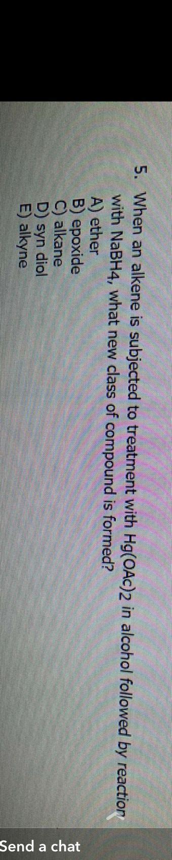 Answered When An Alkene Is Subjected To Treatment With Nabh What