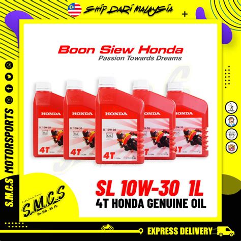 Bsh Engine Oil Sl Honda W T L Minyak Hitam Motosikal Boon Siew