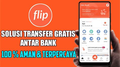 Cara Transfer Gratis Antar Bank Lewat Flip Youtube