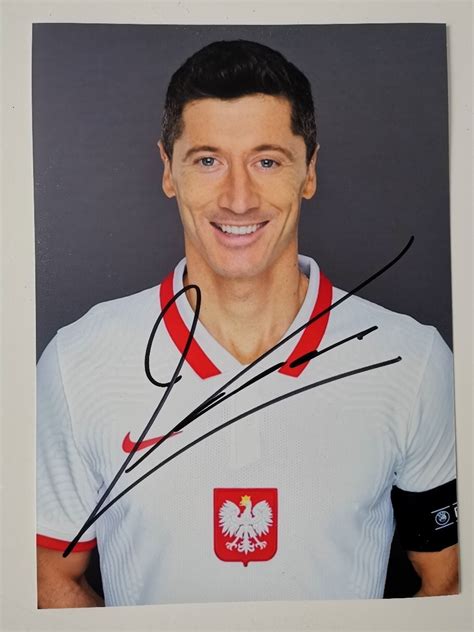 Robert Lewandowski Autograf 15x20 FC Barcelona RL9 Police Kup Teraz