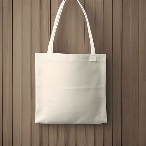 Natural Cream Colored Canvas Tote Bag Mockup · Creative Fabrica