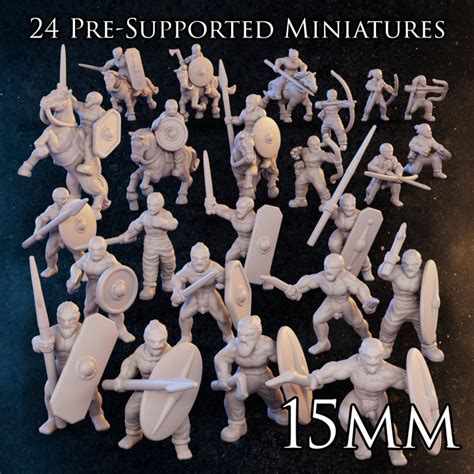 D Printable Mm Celtic Naked Warriors By Productions Diratia