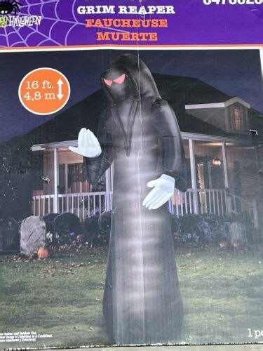 New Gemmy Colossal Grim Reaper Lighted Halloween Inflatable