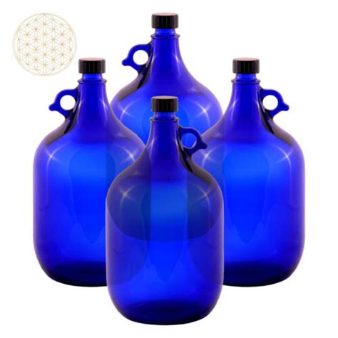 X Glasballon Flasche Liter Blau Blume Des Lebens Gallone G Rballon